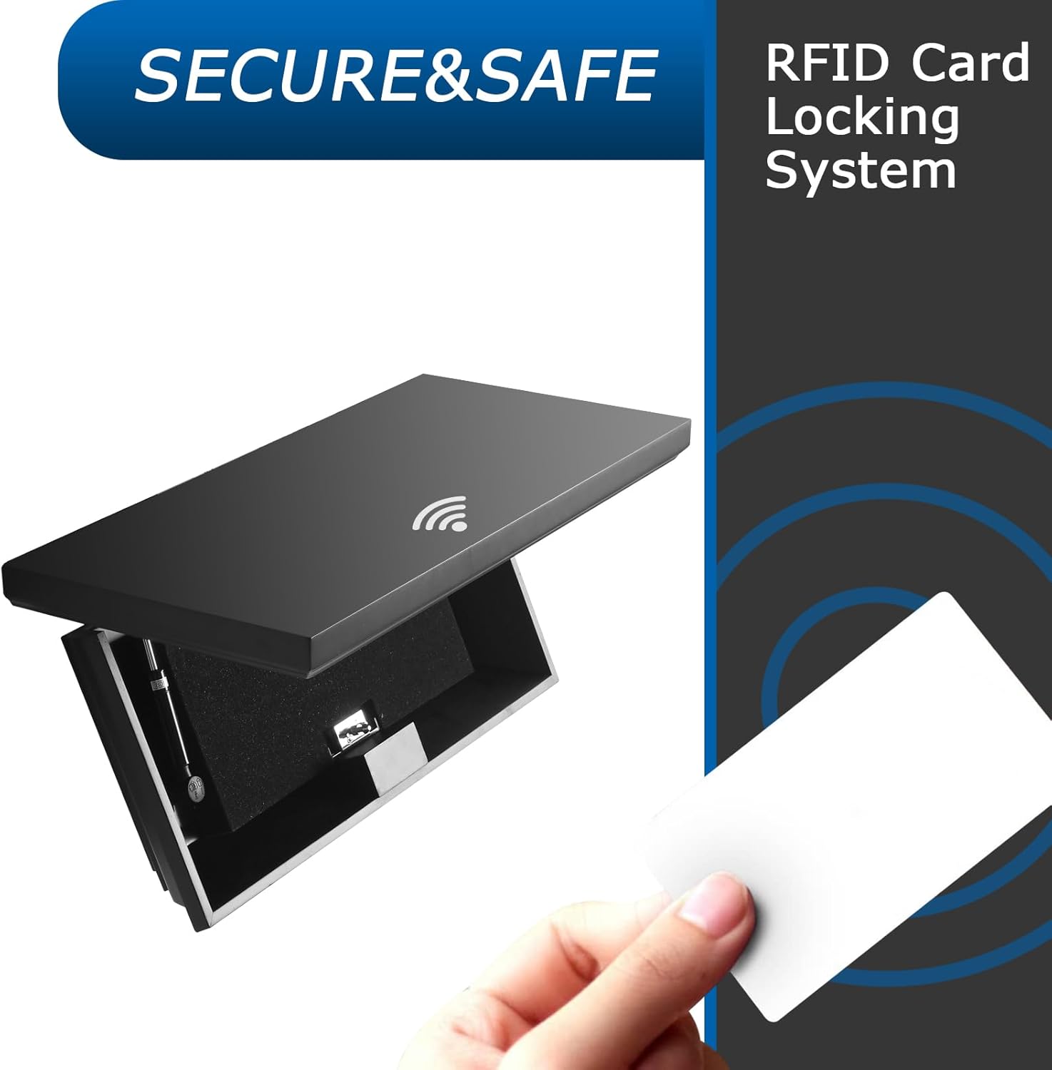RFID Locking Concealment Gun Shelf with Hidden Compartment